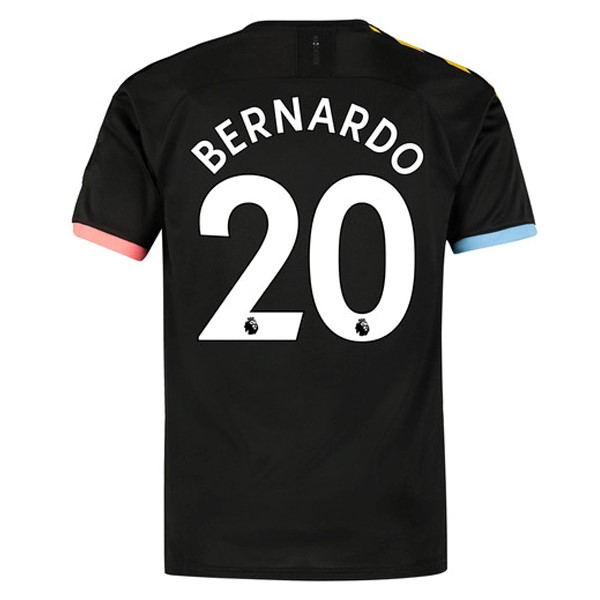 Camiseta Manchester City NO.20 Bernardo Replica Segunda Ropa 2019/20 Negro